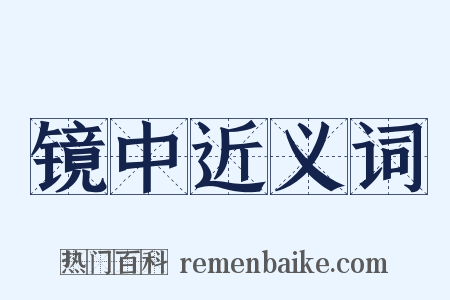 镜中近义词是什么意思的图片